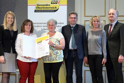 Überreichung des Qualitätszertifikates Gesunde Gemeinde durch Landesrätin Mag. Christine Haberlander