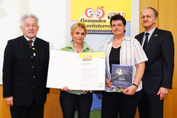 Urkundenverleihung Gesunde Küche 2012 im Rahmen des Gesunde Gemeinde Tages