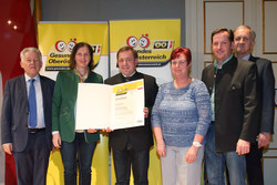 Verleihung des Qualitätszertifikates für Gesunde Gemeinden im Netzwerk durch Landeshauptmann Dr. Josef Pühringer, Gemeinde Roßleiten