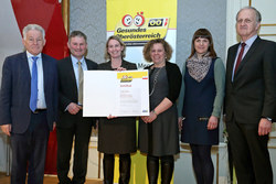 Verleihung des Qualitätszertifikates für Gesunde Gemeinden im Netzwerk durch Landeshauptmann Dr. Josef Pühringer, Gemeinde Tumeltsham