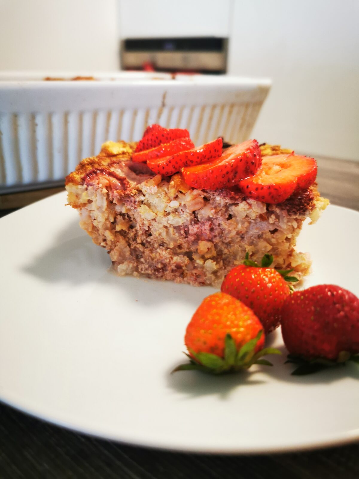 Reisauflauf mit Erdbeeren