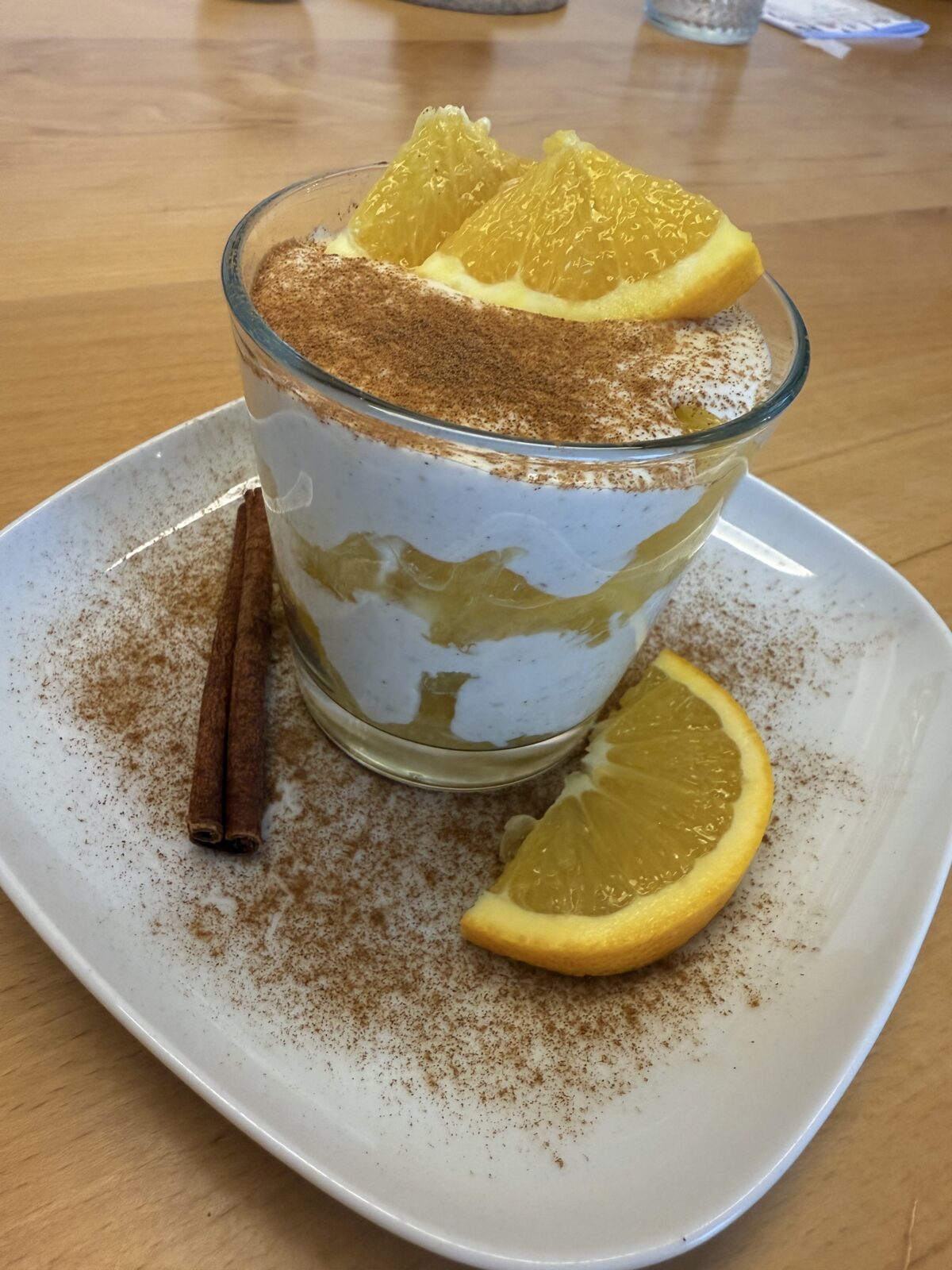 Orangen Maroni Schichtdessert
