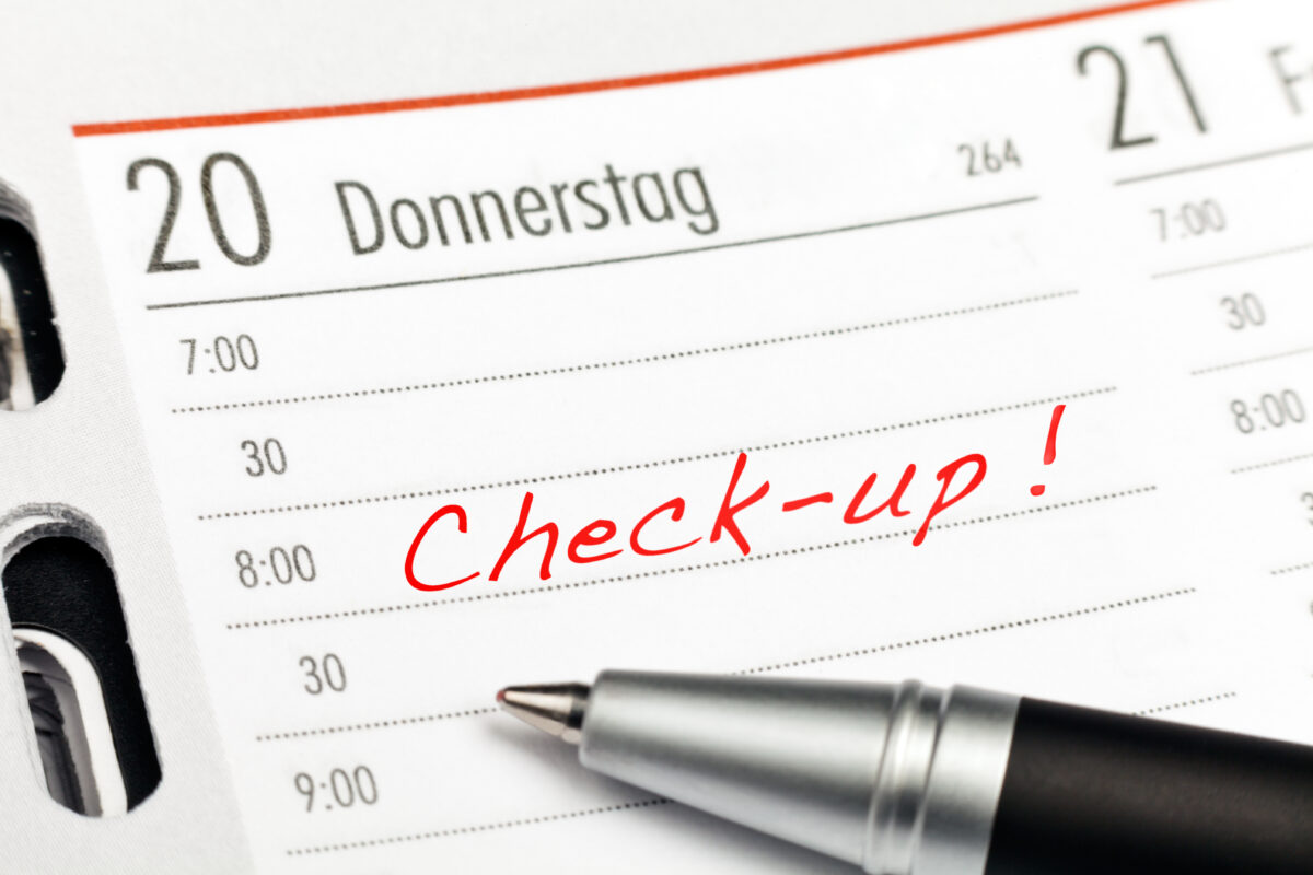 Kalendervermerk Check-up Untersuchung